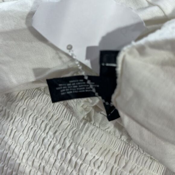 Aqua White Blouson Style Cover up / Dress - Picture 6 of 7